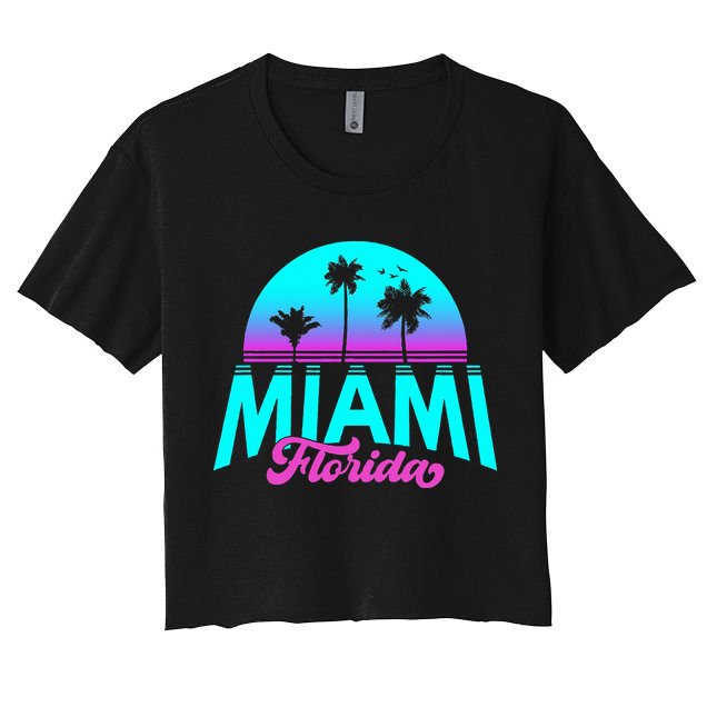 Miami Florida Sunset Crop Top