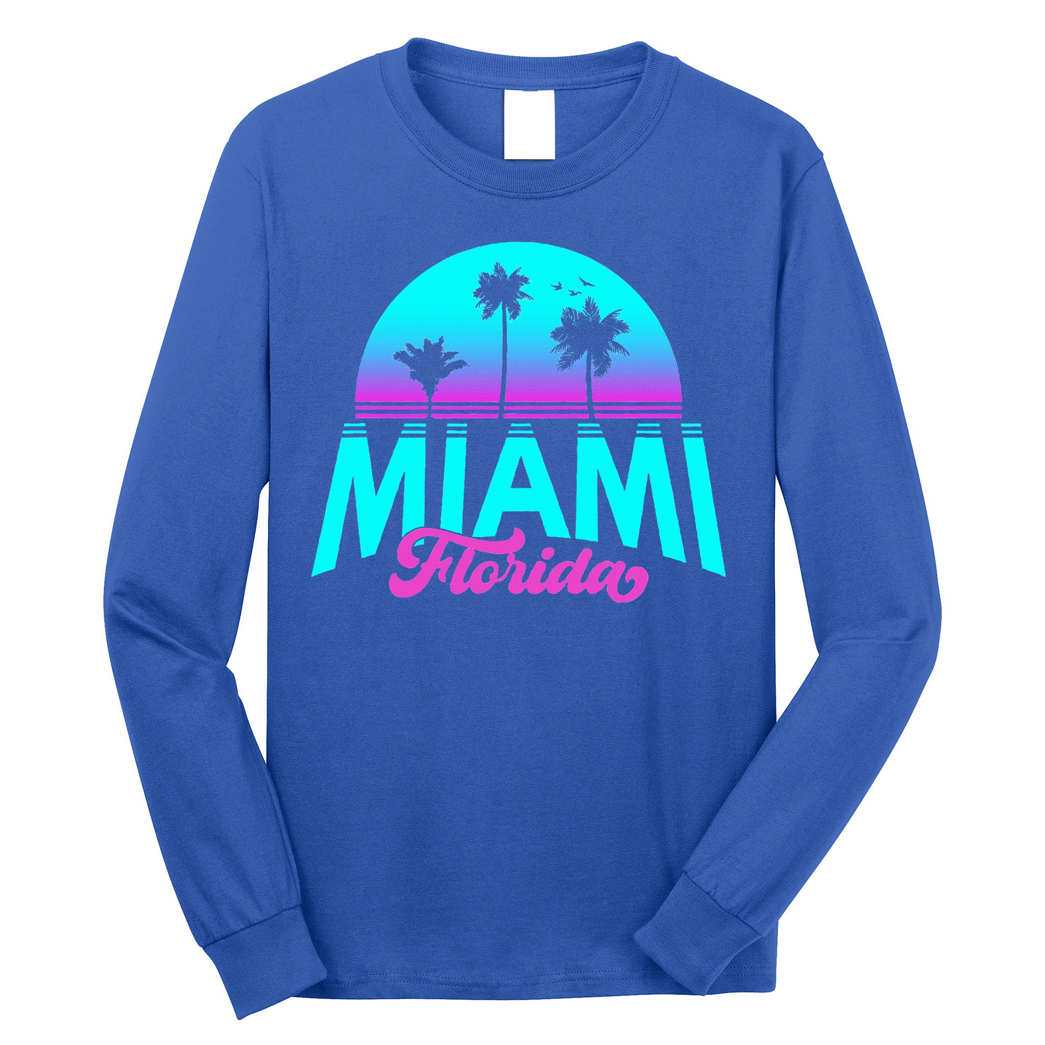 Miami Florida Sunset Long Sleeve Shirt