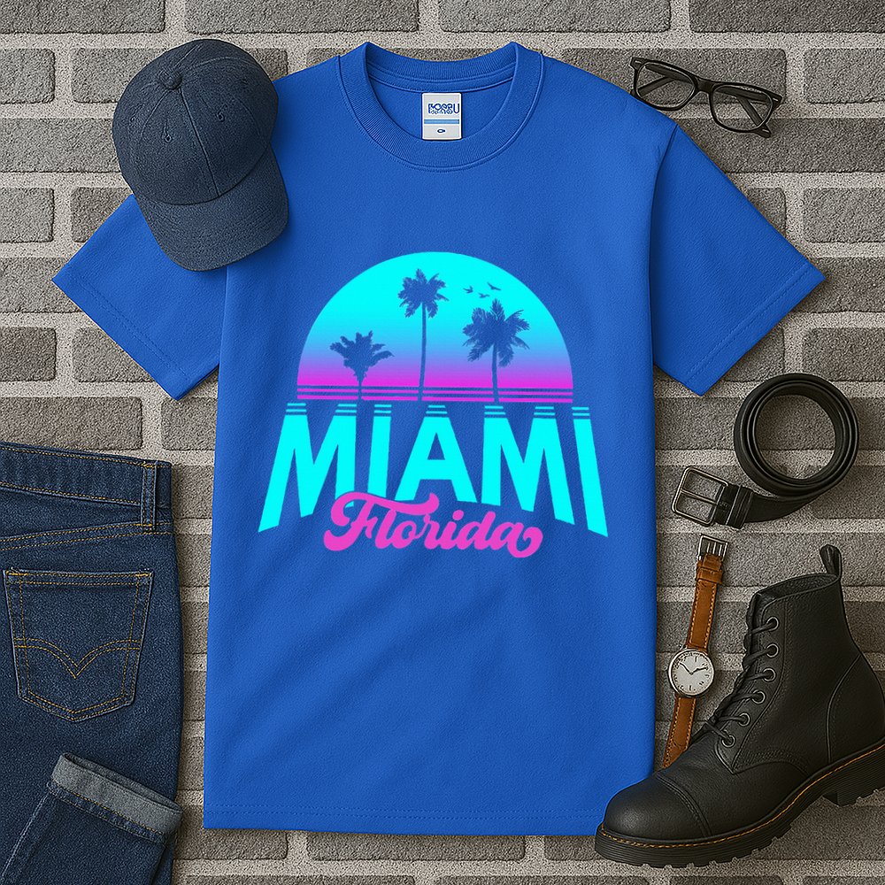 Miami Florida Sunset Tall T-Shirt