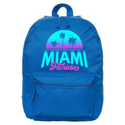 Miami Florida Sunset 16 in Basic Backpack
