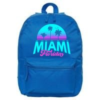 Miami Florida Sunset 16 in Basic Backpack