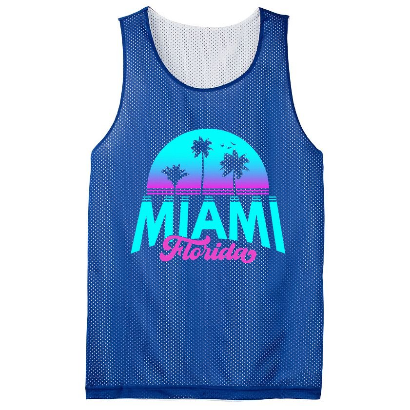 Miami Florida Sunset Mesh Reversible Basketball Jersey Tank