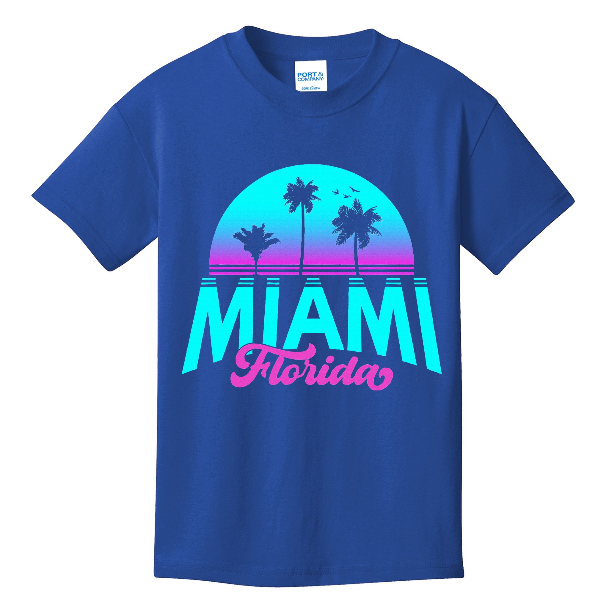 Miami Florida Sunset Kids T-Shirt