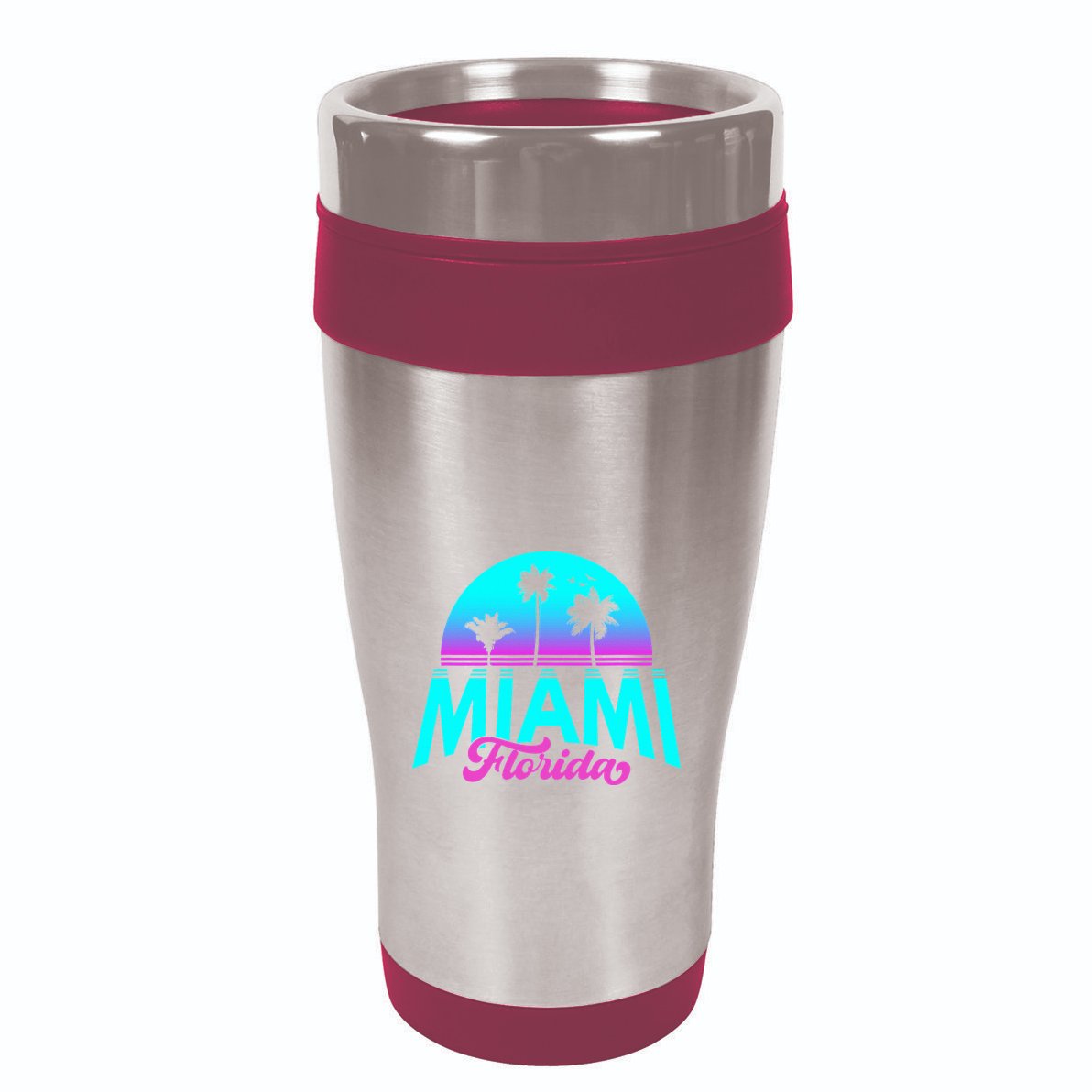 Miami Florida Sunset Cotton Canvas Backpack