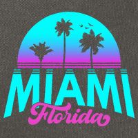 Miami Florida Sunset Cotton Canvas Backpack