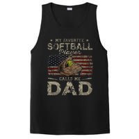 My Favorite Softball Player Calls Me Dad FatherS Day Daddy PosiCharge Competitor Tank