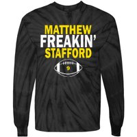 Matthew Freakin Stafford Number 9 Tie-Dye Long Sleeve Shirt