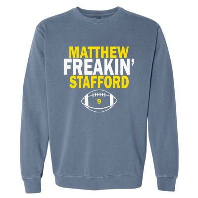 Matthew Freakin Stafford Number 9 Garment-Dyed Sweatshirt