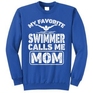 My Favorite Swimmer Calls Me Mom Funny Swimming Mom Gift Sweatshirt