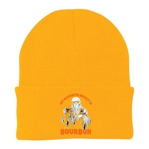 My Favorite Spirit Is Bourbon Halloween Ghost Costume Knit Cap Winter Beanie