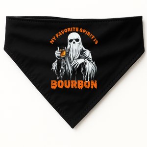 My Favorite Spirit Is Bourbon Halloween Ghost Costume USA-Made Doggie Bandana