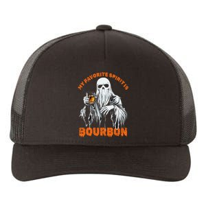 My Favorite Spirit Is Bourbon Halloween Ghost Costume Yupoong Adult 5-Panel Trucker Hat