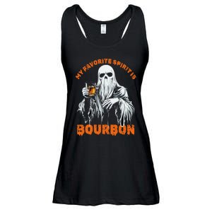 My Favorite Spirit Is Bourbon Halloween Ghost Costume Ladies Essential Flowy Tank