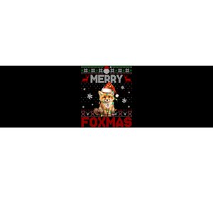 Merry Foxmas Santa Fox Lights Fox Lovers Ugly Xmas Bumper Sticker