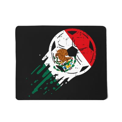 Mexico Flag Soccer Ball Mexican Football Fan Mousepad