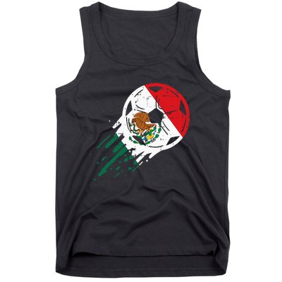 Mexico Flag Soccer Ball Mexican Football Fan Tank Top