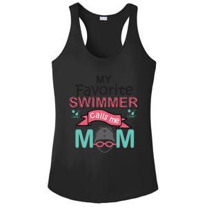 My Favorite Swimmer Calls Me Mom Swim Team Swimming Gift Meaningful Gift Ladies PosiCharge Competitor Racerback Tank