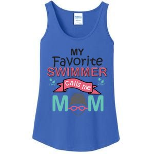 My Favorite Swimmer Calls Me Mom Swim Team Swimming Gift Meaningful Gift Ladies Essential Tank