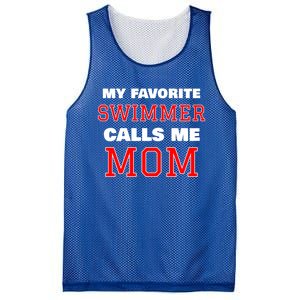 My Favorite Swimmer Calls Me Mom Swimming Great Gift Mesh Reversible Basketball Jersey Tank