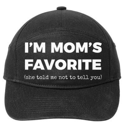 Moms Favorite Son Daughter Im Moms Favorite 7-Panel Snapback Hat