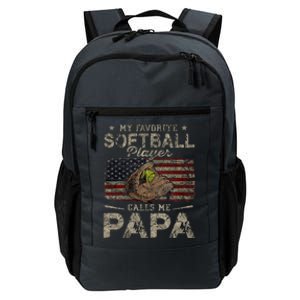 My Favorite Softball Player Calls Me Papa FatherS Day Daily Commute Backpack