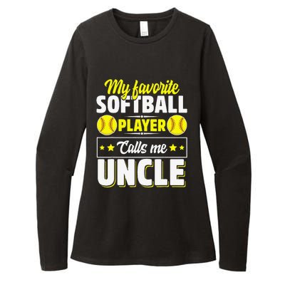 My Favorite Softball Player Calls Me Uncle Cute Womens CVC Long Sleeve Shirt