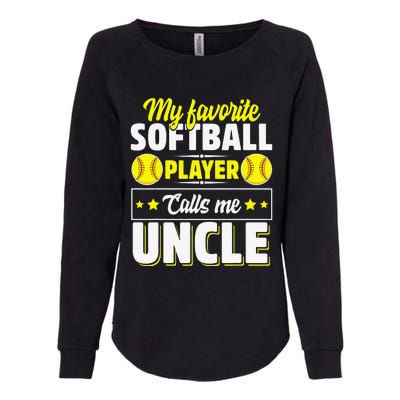 My Favorite Softball Player Calls Me Uncle Cute Womens California Wash Sweatshirt