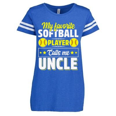 My Favorite Softball Player Calls Me Uncle Cute Enza Ladies Jersey Football T-Shirt