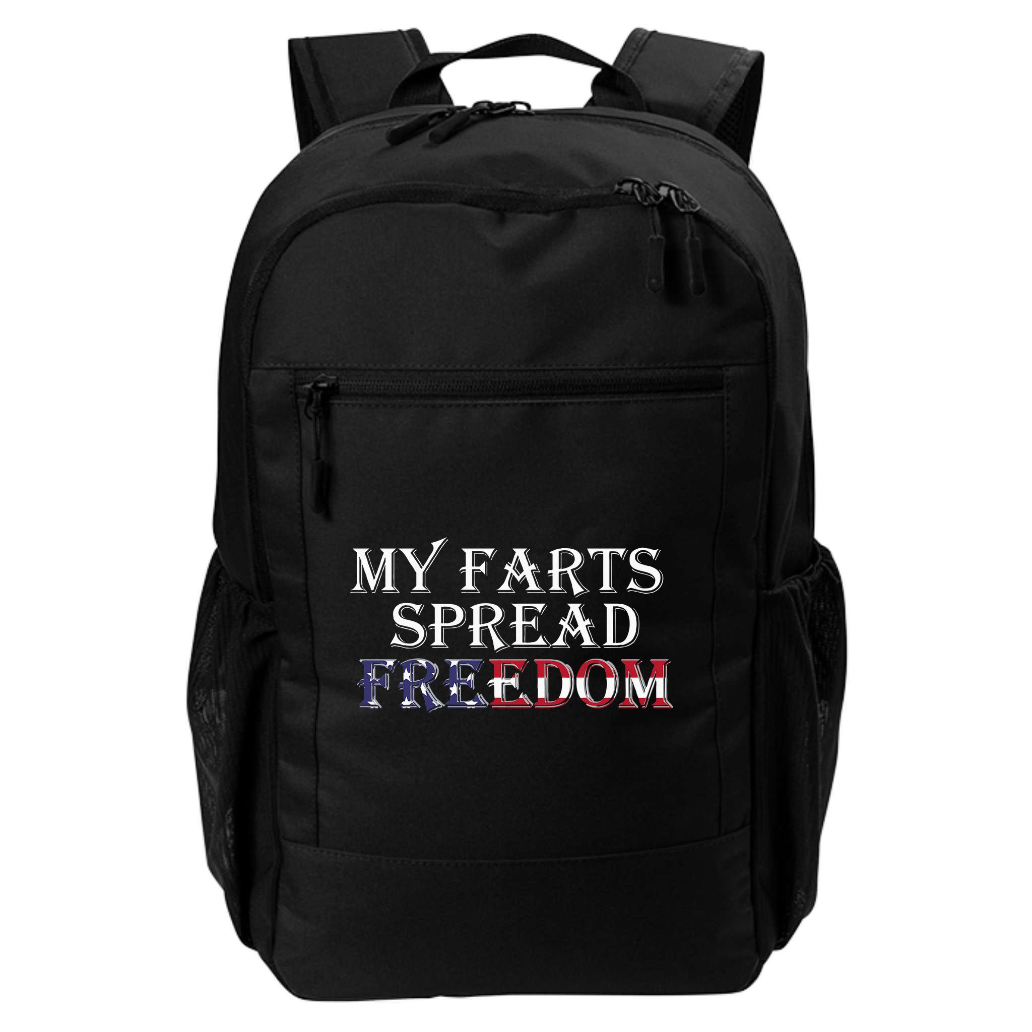 My Farts Spread Freedom Redneck Country Joke USA Flag Humor Backpack