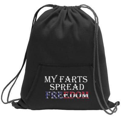 My Farts Spread Freedom Redneck Country Joke USA Flag Humor Sweatshirt Cinch Pack Bag