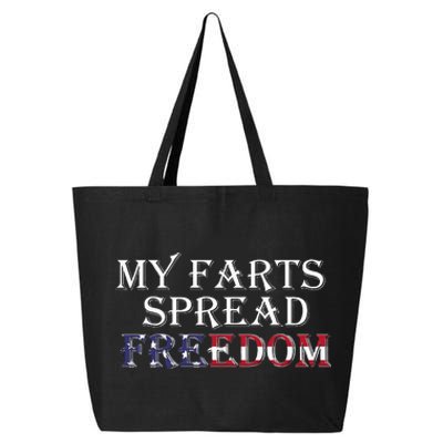 My Farts Spread Freedom Redneck Country Joke USA Flag Humor 25L Jumbo Tote