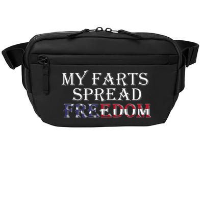 My Farts Spread Freedom Redneck Country Joke USA Flag Humor Crossbody Pack