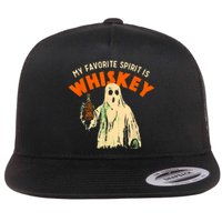 My Favorite Spirit Is Whiskey Flat Bill Trucker Hat