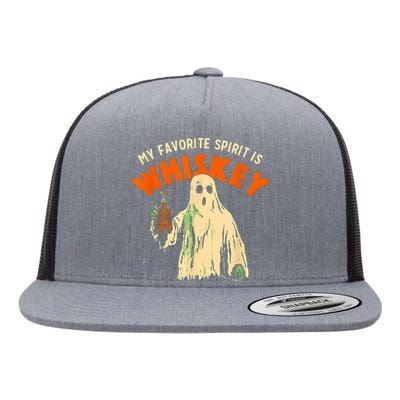 My Favorite Spirit Is Whiskey Flat Bill Trucker Hat