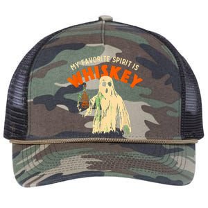 My Favorite Spirit Is Whiskey Retro Rope Trucker Hat Cap