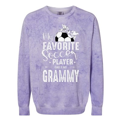 My Favorite Soccer Player Calls Me Grammy Colorblast Crewneck Sweatshirt