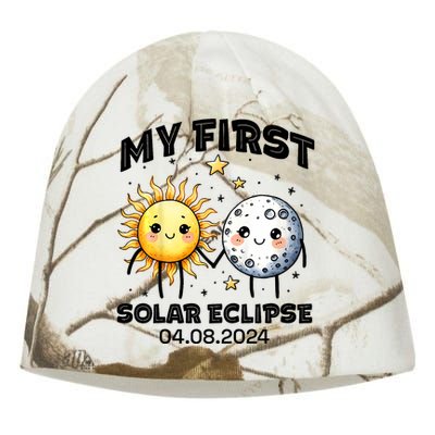 My First Solar Eclipse Boy Girl 2024 Solar Eclipse Kati - Camo Knit Beanie