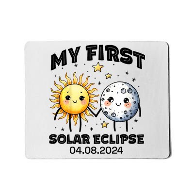 My First Solar Eclipse Boy Girl 2024 Solar Eclipse Mousepad