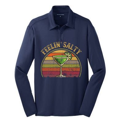 Margaritashirt Feeling Salty Cinco De Mayo Funny Mexico Mom Silk Touch Performance Long Sleeve Polo