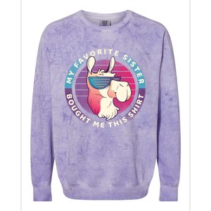 My Favorite Sister Bought Me This Meaningful Gift Christmas Gift Llama Gift Colorblast Crewneck Sweatshirt