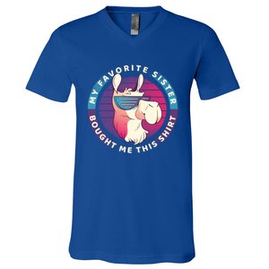 My Favorite Sister Bought Me This Meaningful Gift Christmas Gift Llama Gift V-Neck T-Shirt