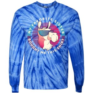 My Favorite Sister Bought Me This Meaningful Gift Christmas Gift Llama Gift Tie-Dye Long Sleeve Shirt