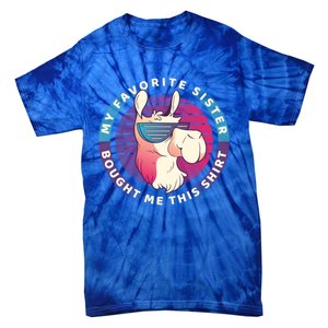 My Favorite Sister Bought Me This Meaningful Gift Christmas Gift Llama Gift Tie-Dye T-Shirt