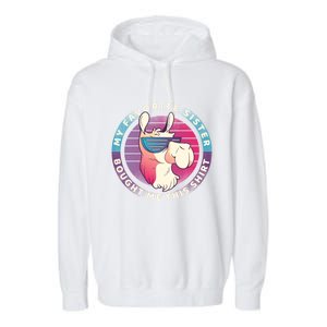 My Favorite Sister Bought Me This Meaningful Gift Christmas Gift Llama Gift Garment-Dyed Fleece Hoodie