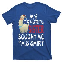 My Favorite Sister Bought Me This Funny Gift Christmas Llama Gift T-Shirt