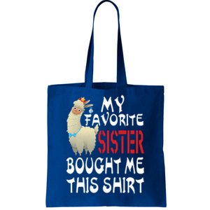 My Favorite Sister Bought Me This Funny Gift Christmas Llama Gift Tote Bag