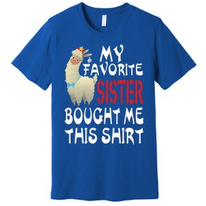 My Favorite Sister Bought Me This Funny Gift Christmas Llama Gift Premium T-Shirt