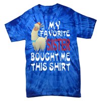 My Favorite Sister Bought Me This Funny Gift Christmas Llama Gift Tie-Dye T-Shirt