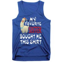 My Favorite Sister Bought Me This Funny Gift Christmas Llama Gift Tank Top