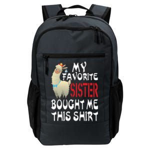 My Favorite Sister Bought Me This Funny Gift Christmas Llama Gift Daily Commute Backpack